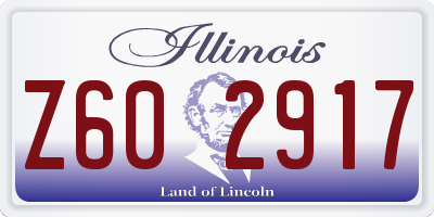 IL license plate Z602917