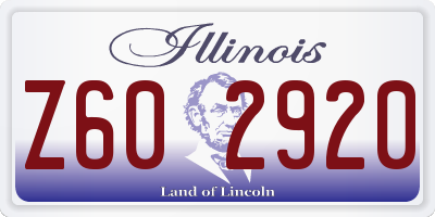 IL license plate Z602920