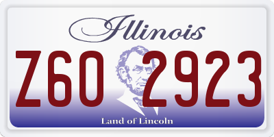 IL license plate Z602923