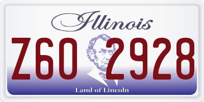 IL license plate Z602928