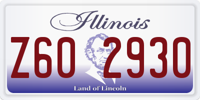 IL license plate Z602930