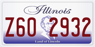 IL license plate Z602932