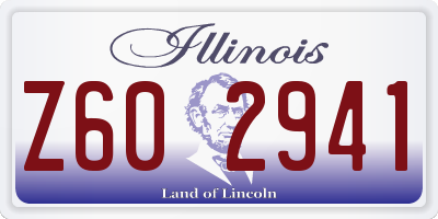 IL license plate Z602941