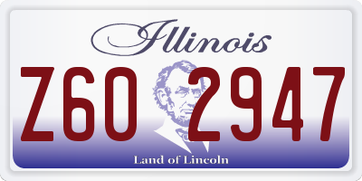 IL license plate Z602947