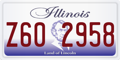 IL license plate Z602958
