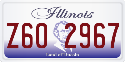 IL license plate Z602967