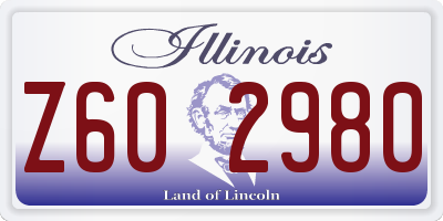 IL license plate Z602980