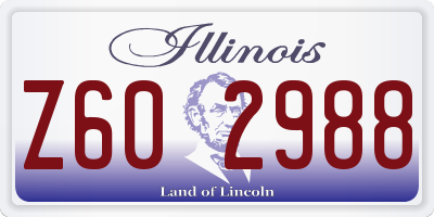 IL license plate Z602988