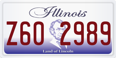 IL license plate Z602989