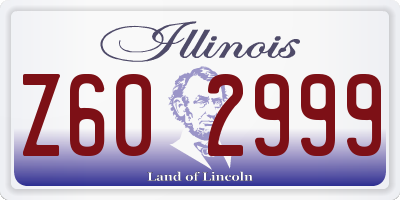 IL license plate Z602999