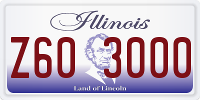 IL license plate Z603000