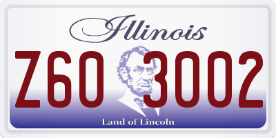 IL license plate Z603002