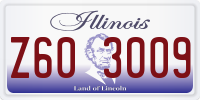 IL license plate Z603009