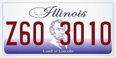 IL license plate Z603010