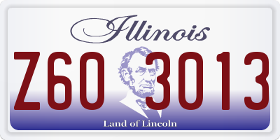 IL license plate Z603013
