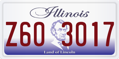 IL license plate Z603017