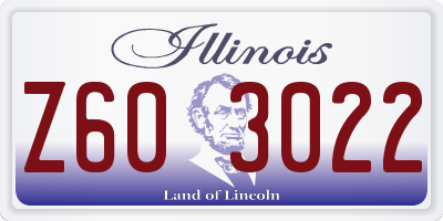 IL license plate Z603022