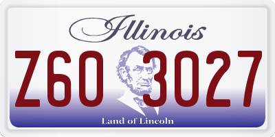 IL license plate Z603027