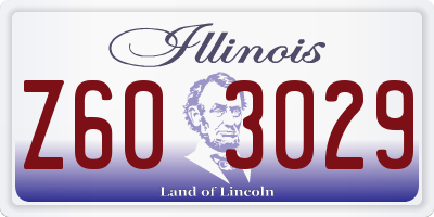 IL license plate Z603029