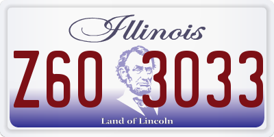 IL license plate Z603033