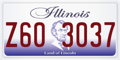 IL license plate Z603037