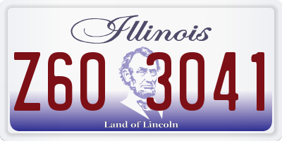 IL license plate Z603041