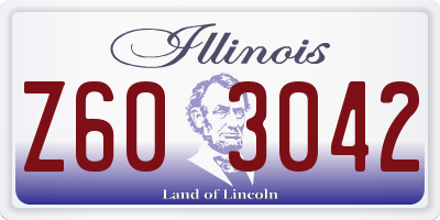 IL license plate Z603042