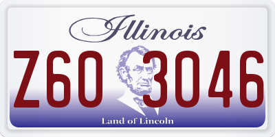 IL license plate Z603046