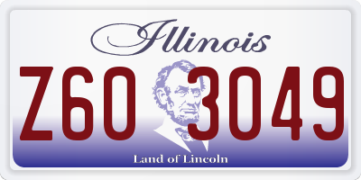 IL license plate Z603049