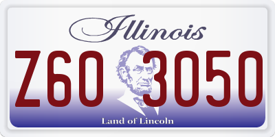 IL license plate Z603050