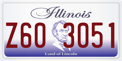 IL license plate Z603051