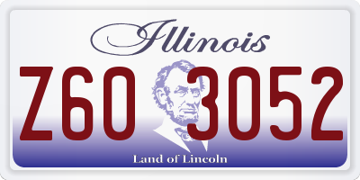 IL license plate Z603052