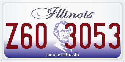 IL license plate Z603053