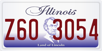 IL license plate Z603054