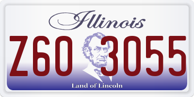 IL license plate Z603055