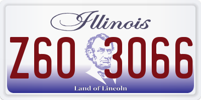 IL license plate Z603066