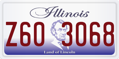 IL license plate Z603068