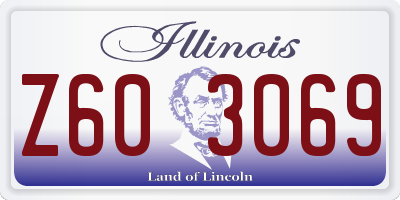 IL license plate Z603069