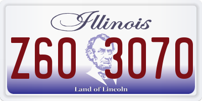 IL license plate Z603070