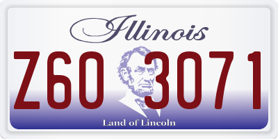 IL license plate Z603071