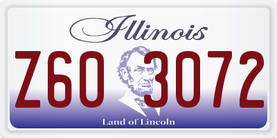 IL license plate Z603072