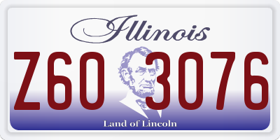 IL license plate Z603076