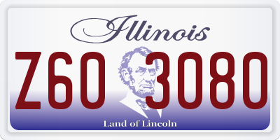 IL license plate Z603080