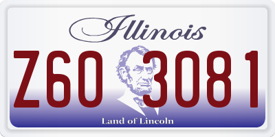IL license plate Z603081