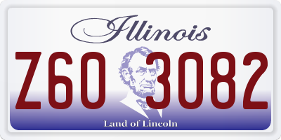 IL license plate Z603082