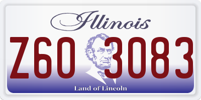 IL license plate Z603083