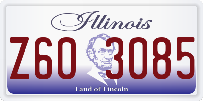 IL license plate Z603085