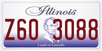 IL license plate Z603088