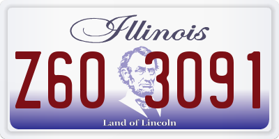 IL license plate Z603091