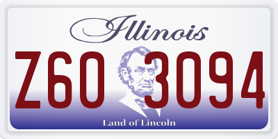IL license plate Z603094